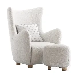 CB Bozzi Lounge Chair Ottoman